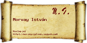Morvay István névjegykártya