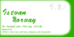 istvan morvay business card